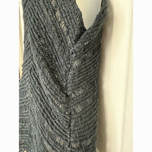 90s Y2K Black Crochet Knit Fringe Tank Top Boho Festival Western Hippie‎ Size L - Picture 5 of 8